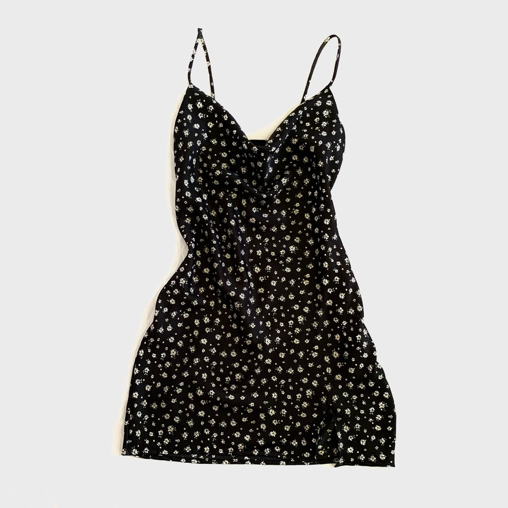 Silky Floral Slip Dress